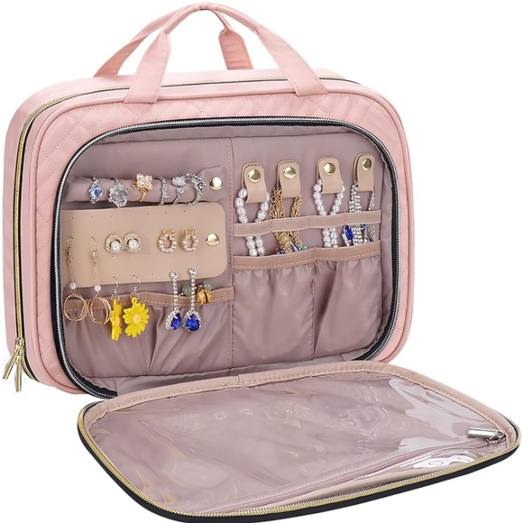 🆕 BAFAMYE travel cosmetic bag. Rose/pink color. NIB. - Picture 2 of 5